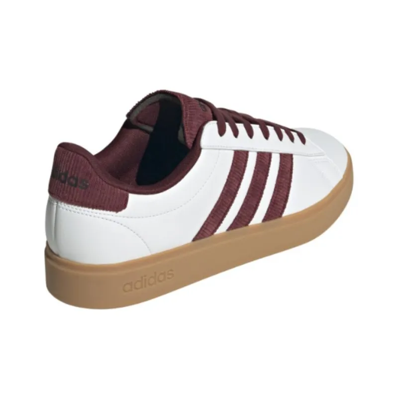 Adidas GRAND COURT 2.0 Anti Slip Wear Resistant Low Top Skateboard Shoes Men's White-3