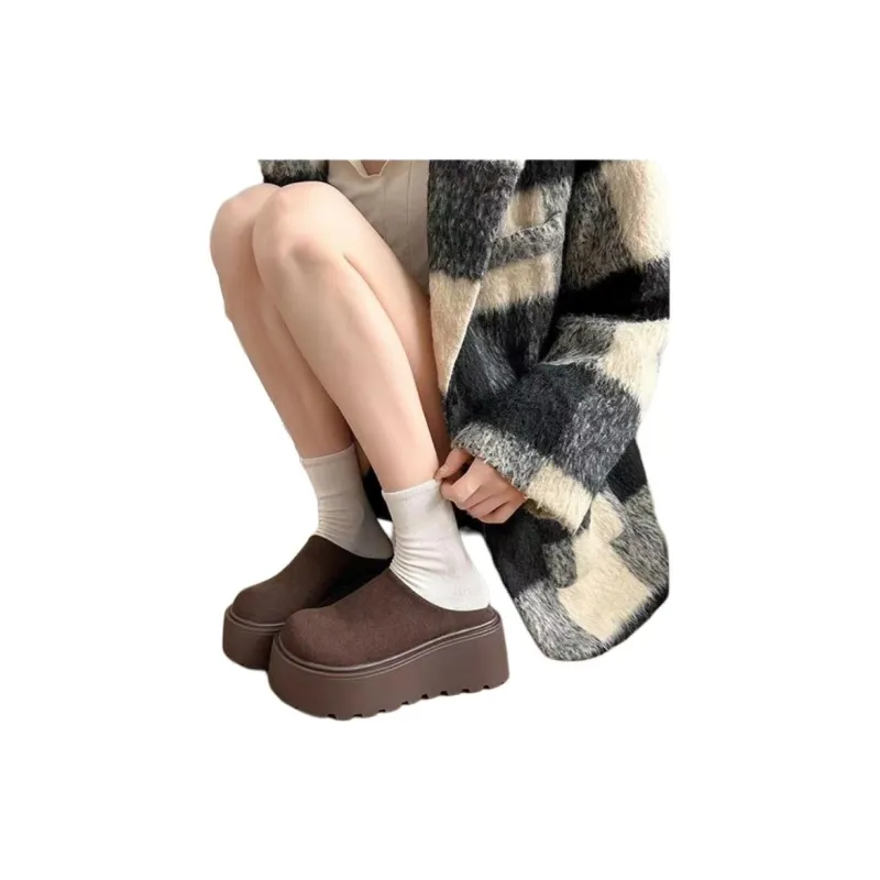 ALPLUME Women's Home Slippers Dark Brown Camel-18