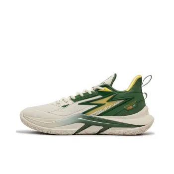 361° LIGHT UP PRM Enjoy The Shade Cushioning Anti Slip And Wear Resistant Low Top Basketball Shoes Men's Beige Green