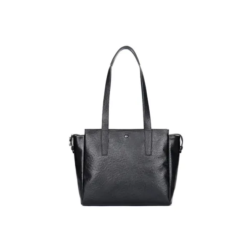 Yalu Cow Leather Briefcases Women's Black