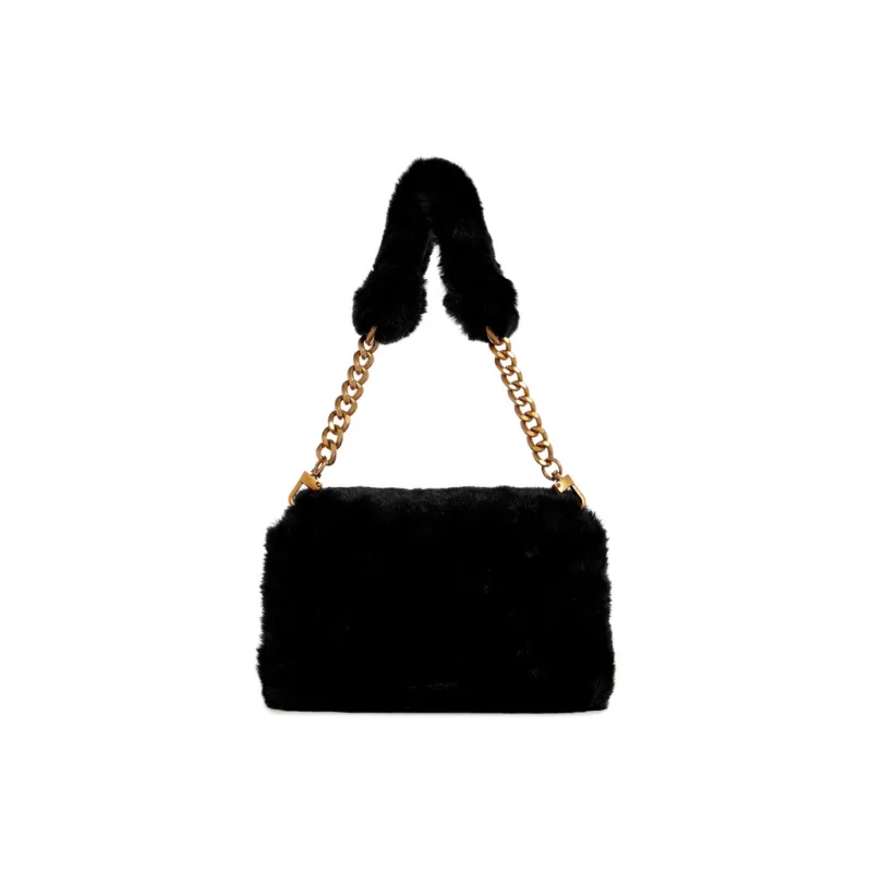 GUESS Artificial Leather Small Square Bag Shoulder Bag Medium Size Women's Black-2