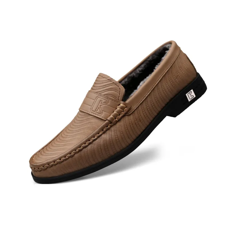 CKVUSAMG Loafers Unisex Red Brown/Khaki-23