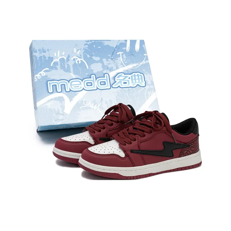 Medd Non-slip Lightweight Low-Top Skateboard Shoes Unisex Box-0