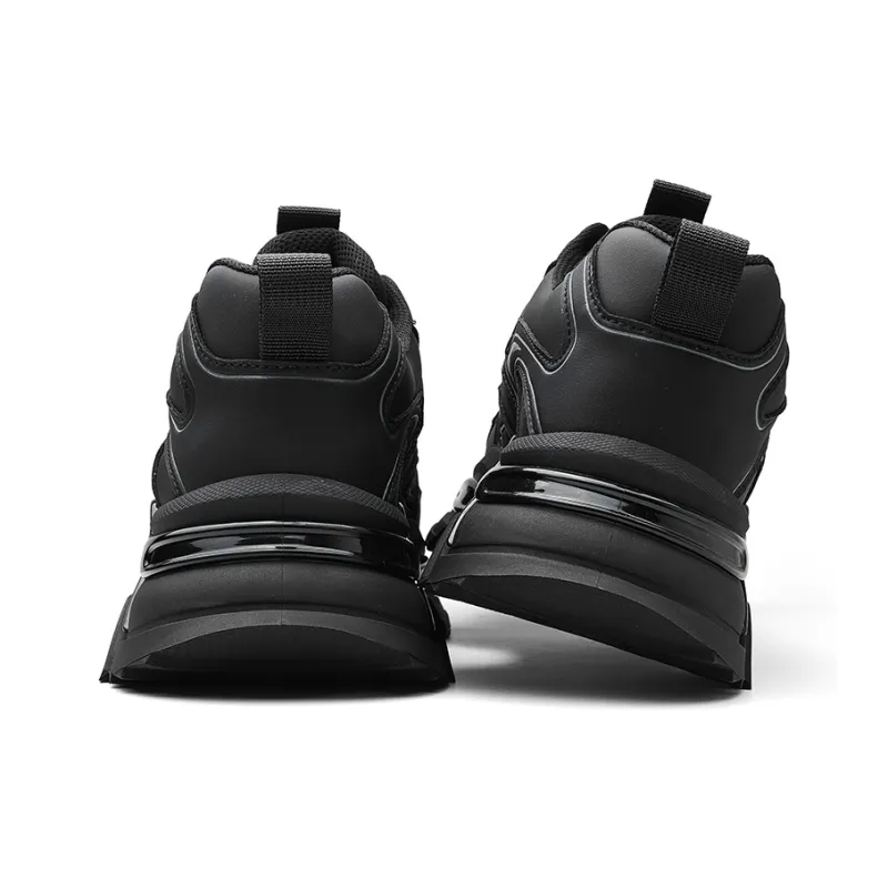 JEEP SPIRIT Chunky Sneakers Men Low Top Magic Energy Black-6