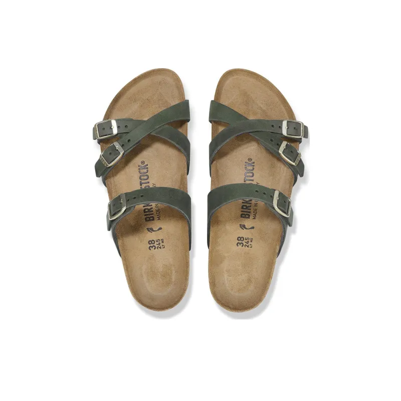 Birkenstock Franca Slip-Resistant Slide Slippers Women's Green Regular-4