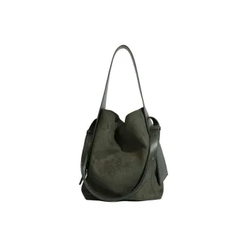 PAYOT Synthetic Leather Handbag Shoulder Bag Regular Women's Olive Green/Red Brown