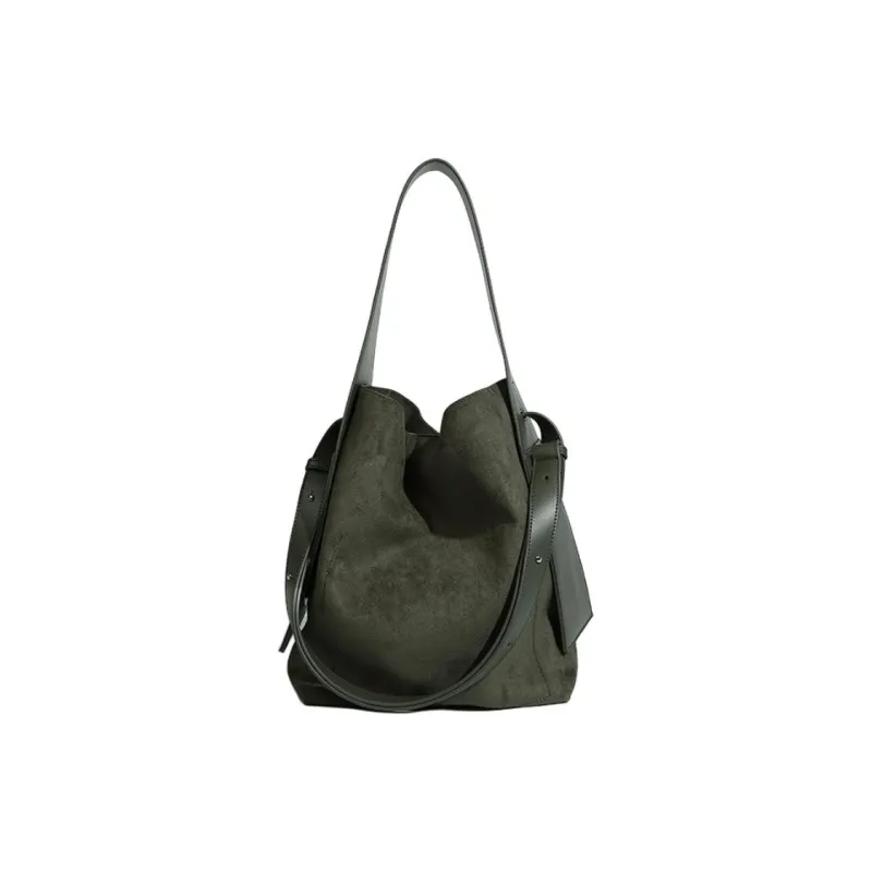 PAYOT Synthetic Leather Handbag Shoulder Bag Regular Women's Olive Green/Red Brown-0