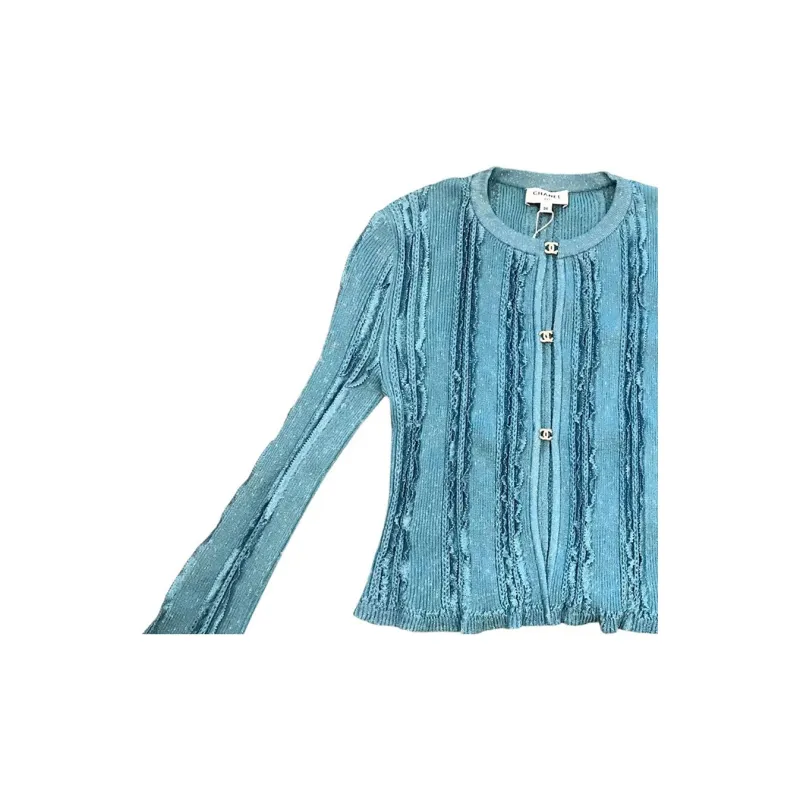 CHANEL Knitwear Women's Blue-3