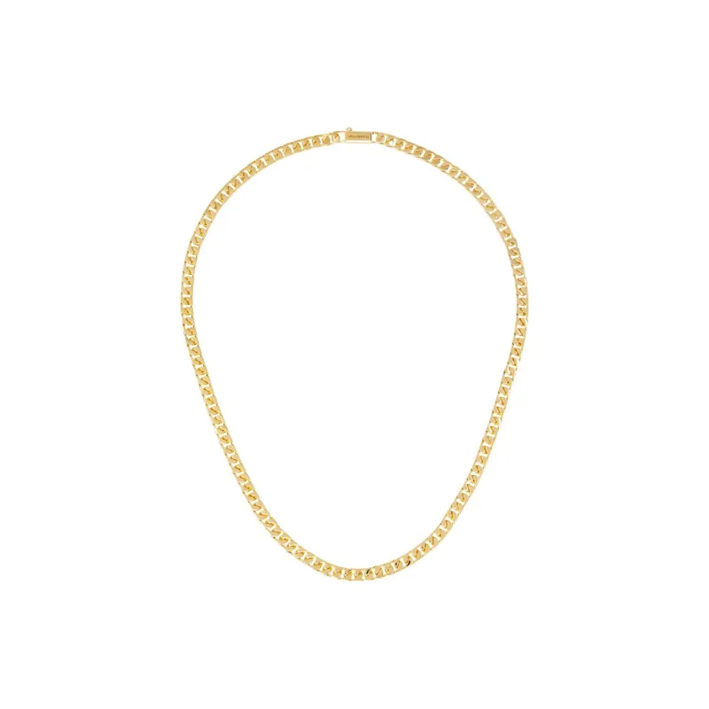 Numbering 14K Gold Brass Necklaces Men's Gold-1