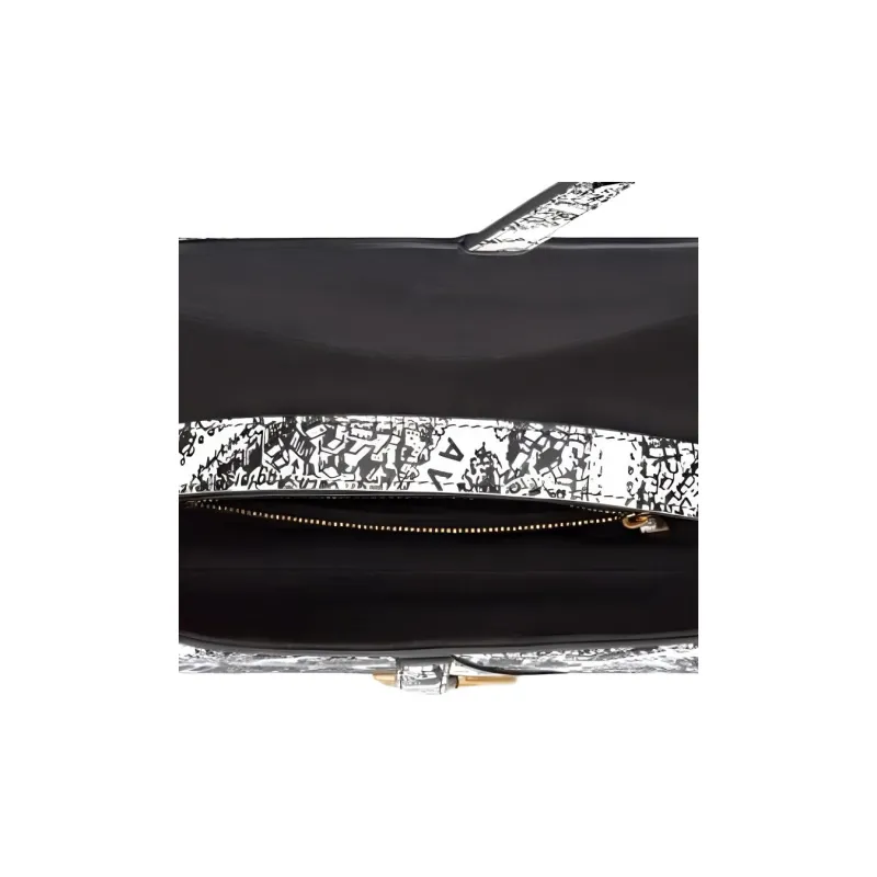 DIOR Saddle Smooth Cow Leather Saddle Bag Shoulder Bag Crossbody Bag Handbag Women's White & Black-4