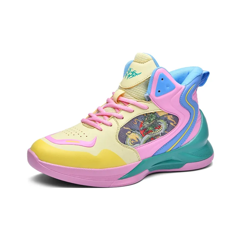 Black tailed Deer Thermal Cushioning Abrasion Resistant Slip Resistant High Top Basketball Shoes Unisex-1