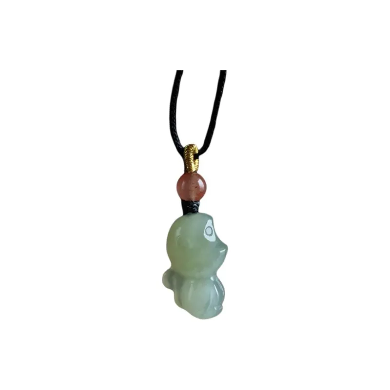 Andaozi Hetian Jade Necklaces Pale Greenish White Jade Unisex-0