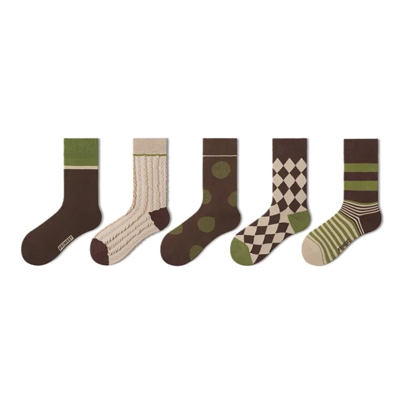 Primeet Mid Calf Socks Women's 5 Pack-5