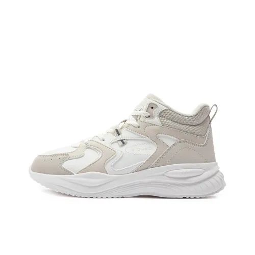 361° Anti Slip And Wear Resistant Warm High Top Casual Shoes Women's White Brown