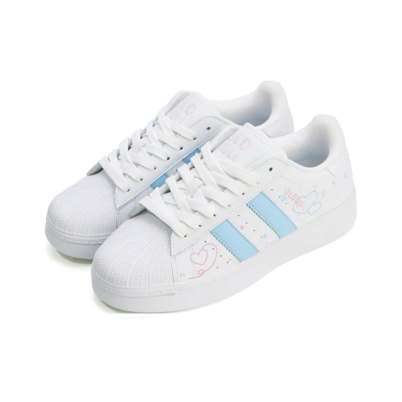 GLO BULL Skateboard Shoes Women's Low Top Comic Blue-2