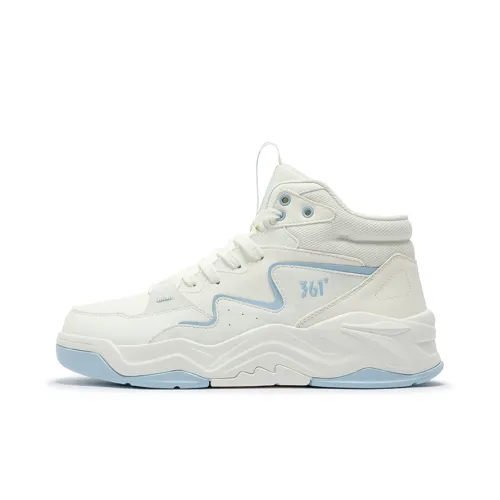 361° Slip-Resistant Cushioning Mid-Top Skateboard Shoes Men's White Blue