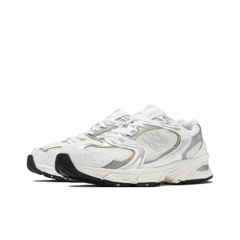 New Balance NB 530 Anti Slip Wear Resistant Low Top Casual Running Shoes Unisex Gray White-1