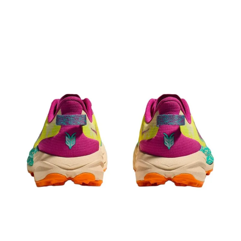 HOKA ONE ONE SPEEDGOAT 6 Anti Slip Wear Resistant Low Top Kids' Running Shoes Purple Yellow Green Teenagers-4