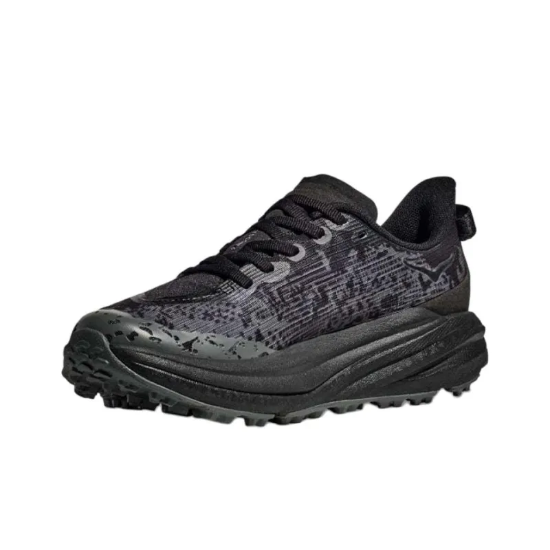 HOKA ONE ONE SPEEDGOAT 6 Slip Resistant Shock Absorbers Low Top Kids' Running Shoes Black Teenagers-2