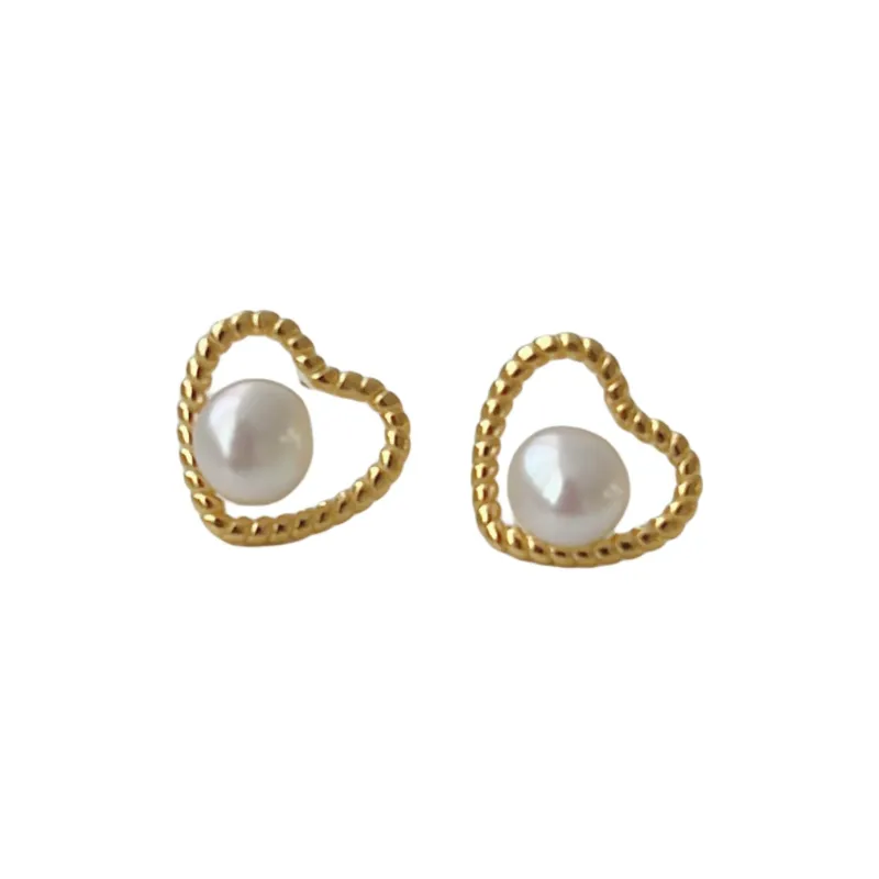 YUDIAN Freshwater Pearl Stud Earrings Women's-0
