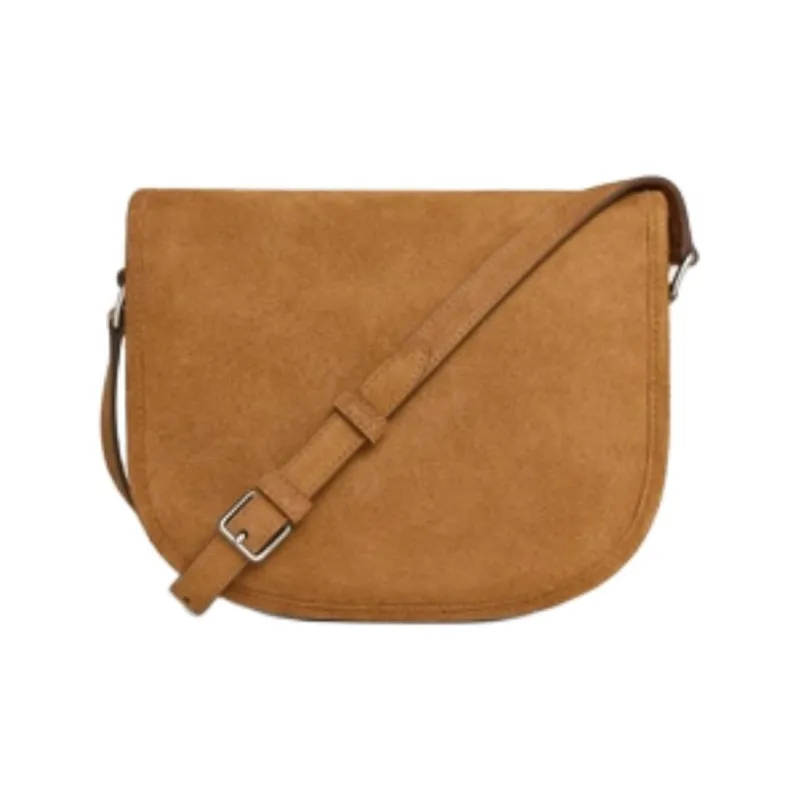 CELINE BesaceTriomphe Calfskin Shoulder Bag Crossbody Bag Medium Size Men's Brown-2