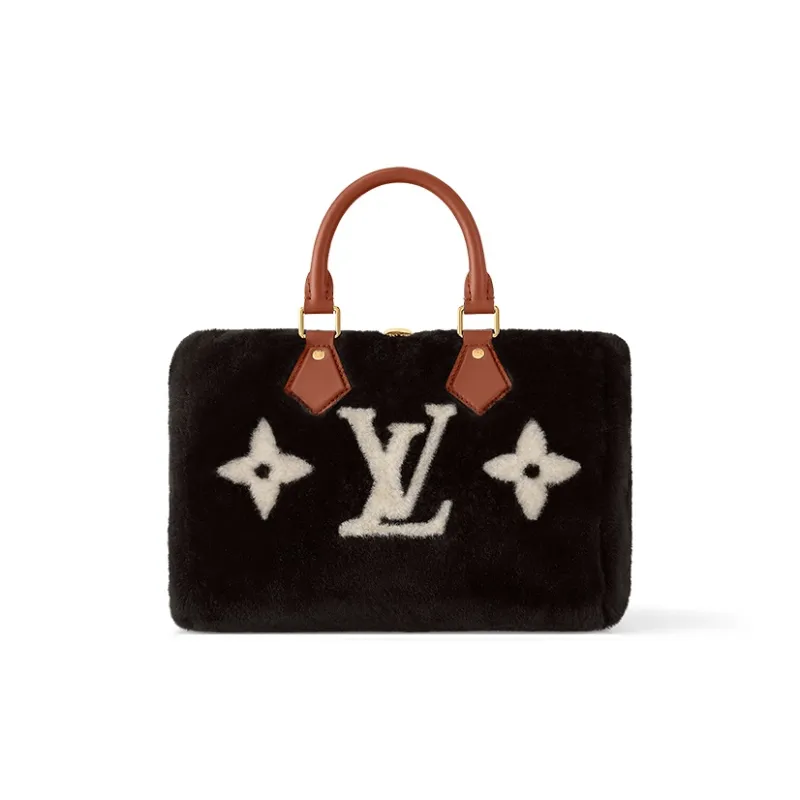LOUIS VUITTON Speedy Bandouliere 25 Bicolor Chocolate/Cream-1
