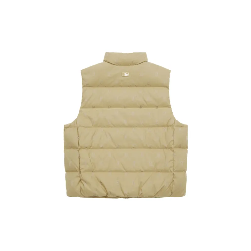 MLB MONOGRAM Collection Boston Red Sox 24FW Down Vests Unisex Light Beige-1