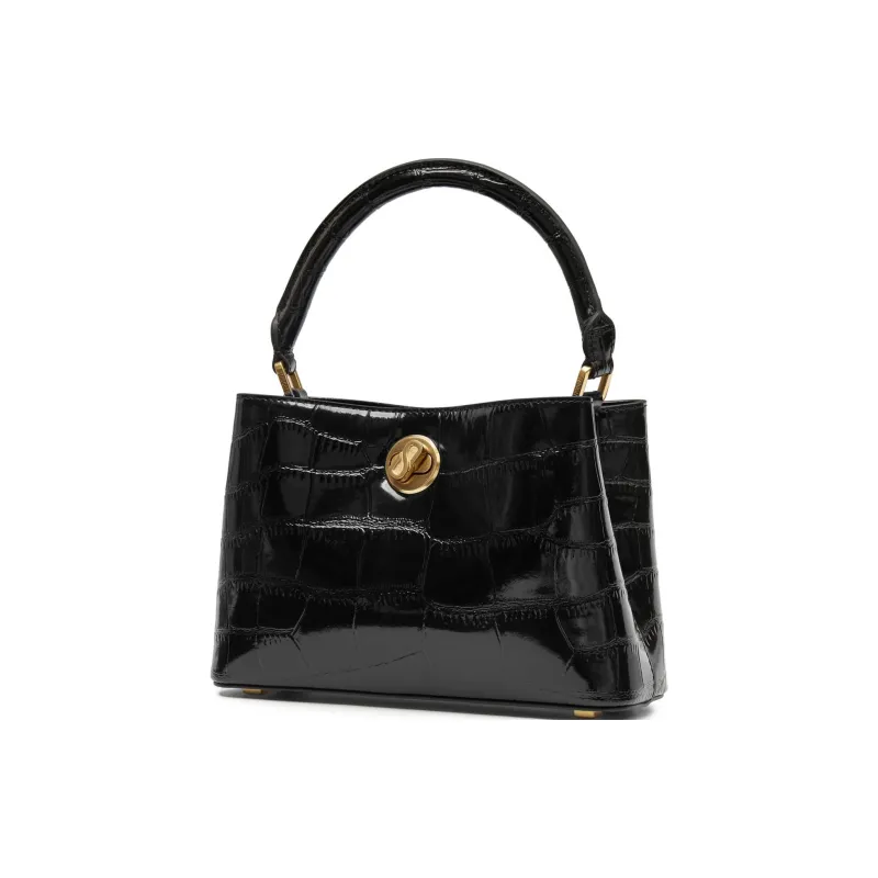 Staccato Cow Leather Handbag Trumpets Women's Vintage Coffee/Classic Black-6