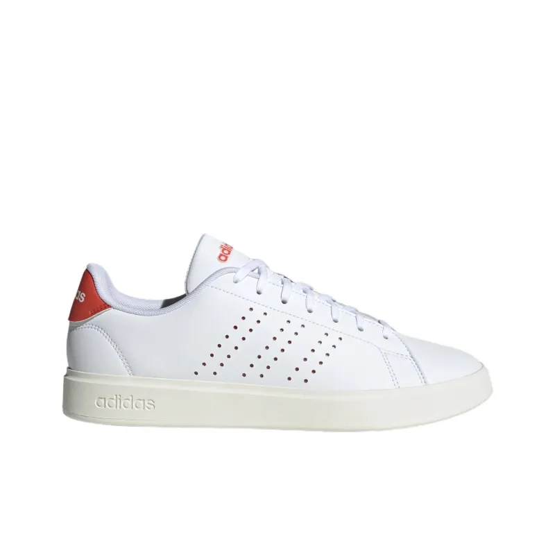 Adidas ADVANTAGE 2.0 Anti Slip Wear Resistant Low Top Tennis Shoes Men's White Orange-1