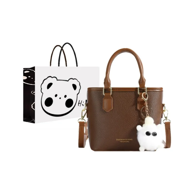 NX DOUGHNUT PU Shoulder Bag Crossbody Bag Handbag Women's Ecru Coffee Black-2