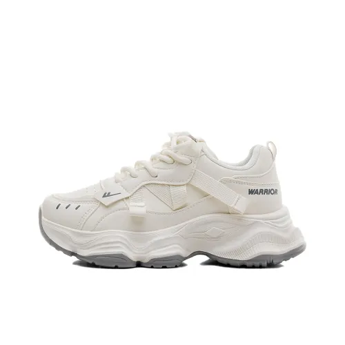 Warrior Coverage Height Increasing Abrasion Resistant Breathable Slip Resistant Low Top Chunky Sneakers Women's Beige