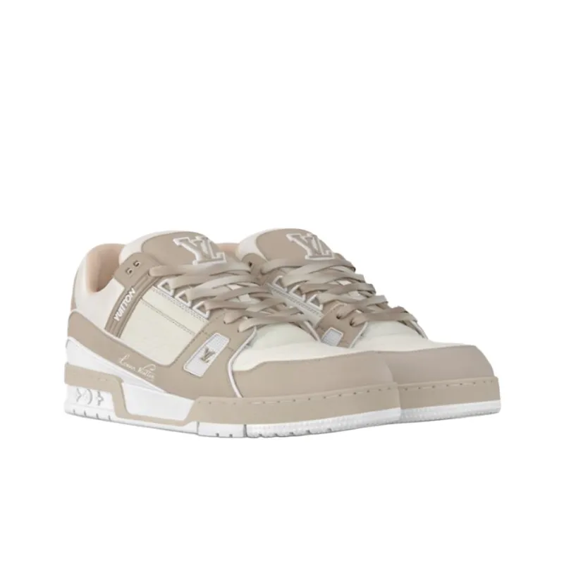 LOUIS VUITTON Trainer Low Top Skateboard Shoes Unisex Light Green-2