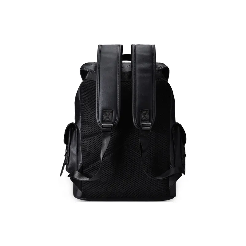 ONRF PVC Backpacks Backpack Laptop Bags Large Size Unisex Black-3