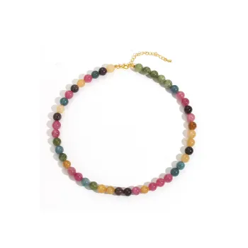 HAOYINFANG Artificial Turquoise Tourmaline Necklaces Women's