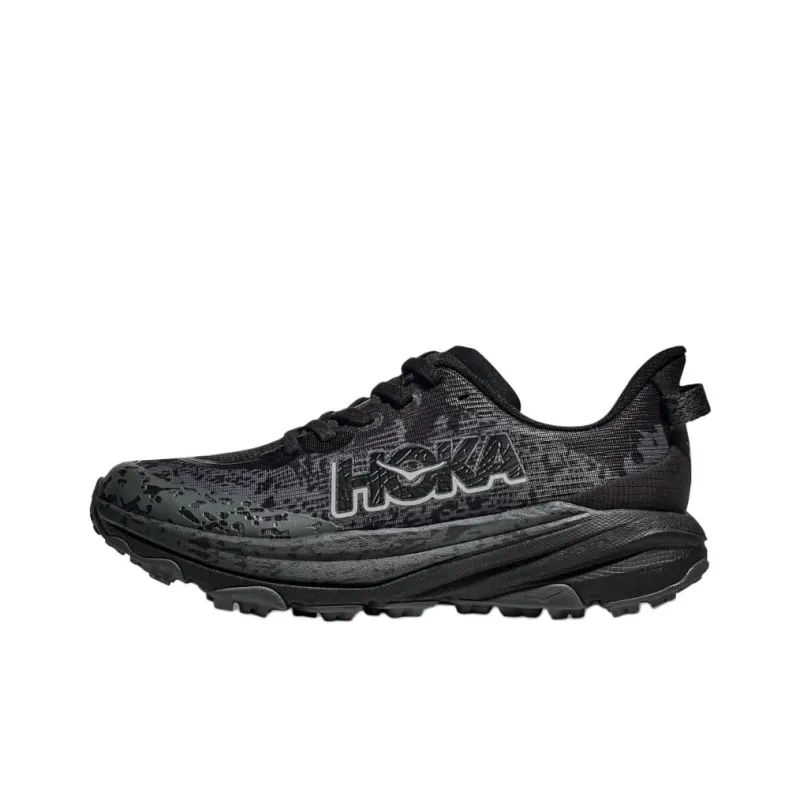 HOKA ONE ONE SPEEDGOAT 6 Slip Resistant Shock Absorbers Low Top Kids' Running Shoes Black Teenagers-0