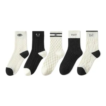 Lan Miao Mid Calf Socks Women's 5 Pack