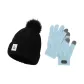 Black Hats & Caps+Blue Gloves