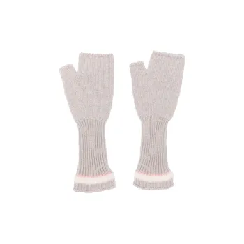Barrie Shearling trim Fingerless Gloves