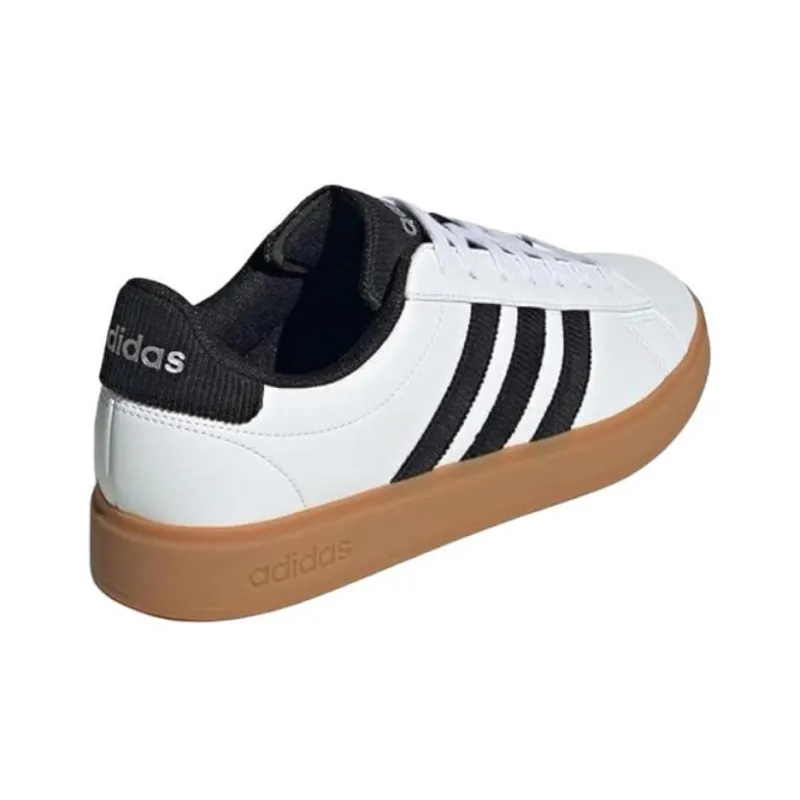 Adidas GRAND COURT 2.0 Anti Slip Wear Resistant Low Top Skateboard Shoes Men's White Black-3