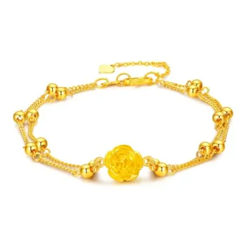 Old Qingyun Silver Building Gold Bracelet Unisex