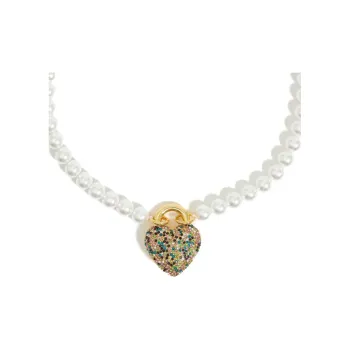 Bimba Y Lola Heart-charm Pearl Necklace