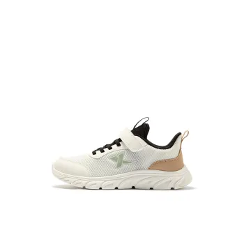XTEP Anti Slip Wear Resistant Low Top Kids' Running Shoes Sail White With Eucalyptus Green Teenagers