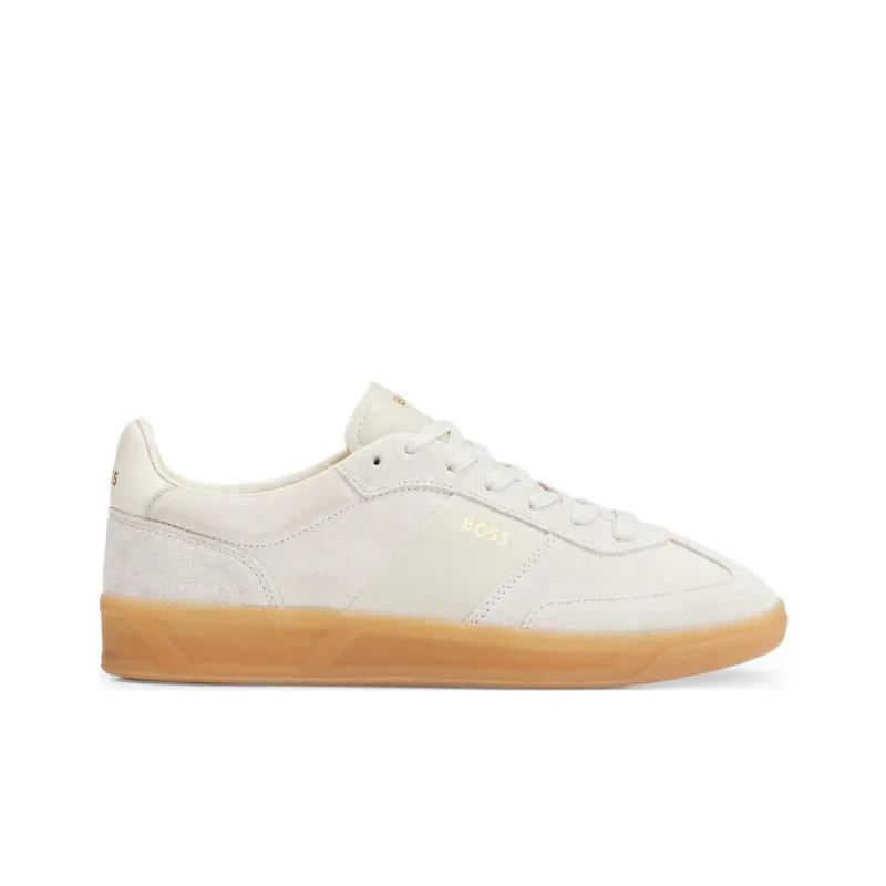 HUGO BOSS Wear-Resistant Low-Top Skateboard Shoes Women's Light Gray-4