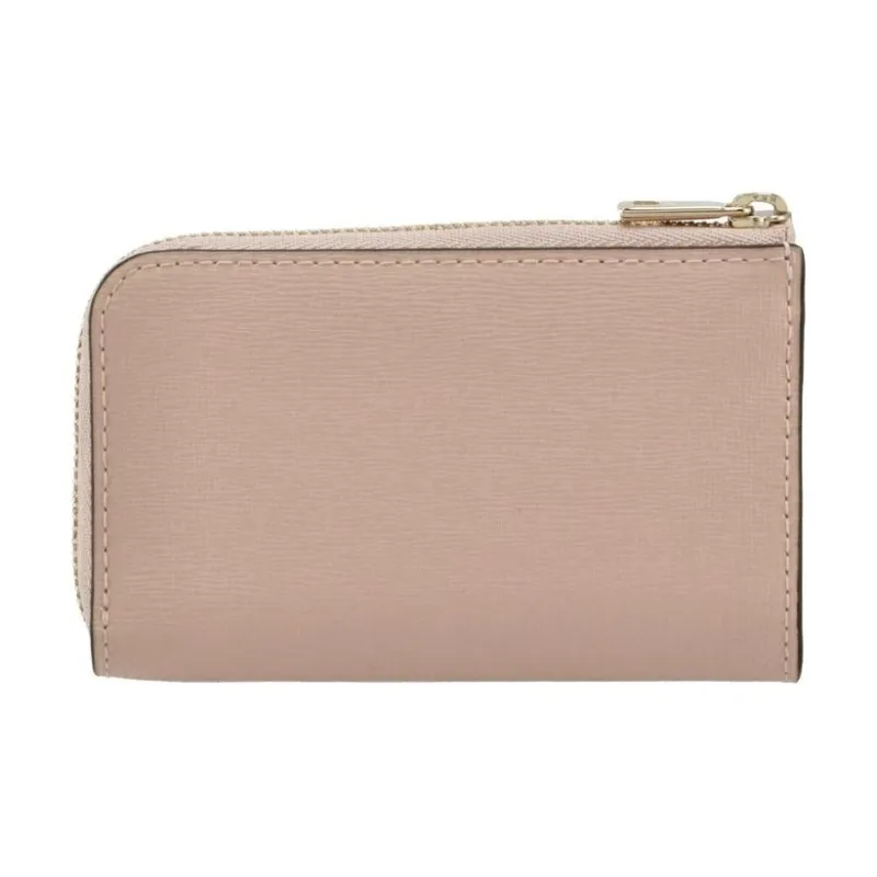 Furla Babylon Embossed Calfskin Wallet Coin Purse Key Pouch Mini Women's Pink-2