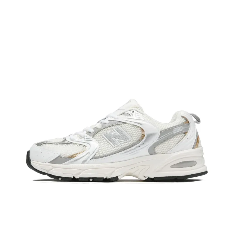 New Balance NB 530 Anti Slip Wear Resistant Low Top Casual Running Shoes Unisex Gray White-0