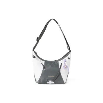 COMBACK Polyester Shoulder Bag Medium Size Women's Gray/Purple