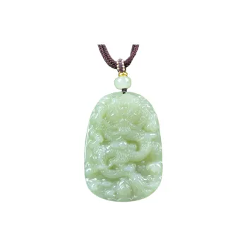Jing Ruyu Necklaces Pale Greenish White Jade Unisex