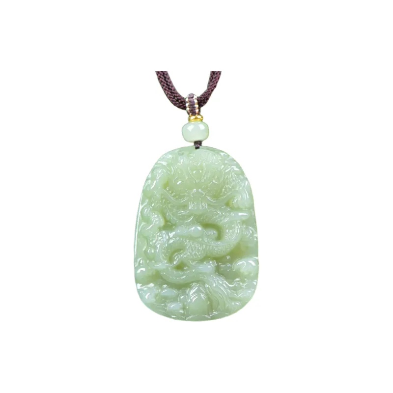 Jing Ruyu Necklaces Pale Greenish White Jade Unisex-0