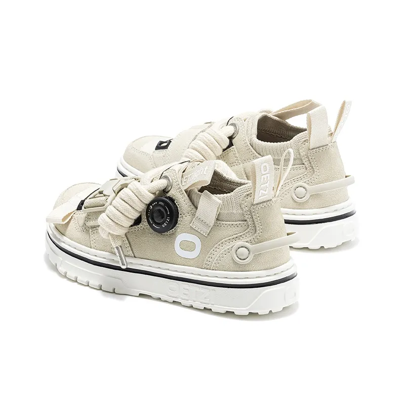 OETZI Ultra light Series 1 Anti Slip Wear Resistant Low Top Skateboard Shoes Unisex Beige-3