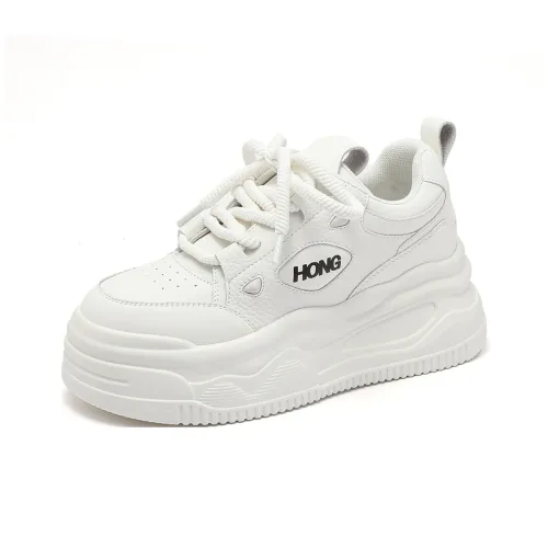 RED DRAGONFLY Platform Shoes Lightweight Height Increasing Low Top Casual Shoes Women's Ecru Beige Black